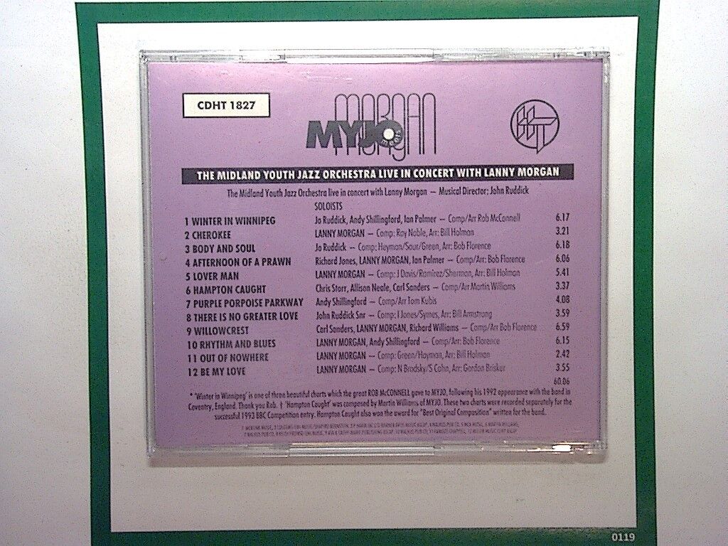 Midland Youth Yazz Orchestra Meets Lanny Morgan CD Mint