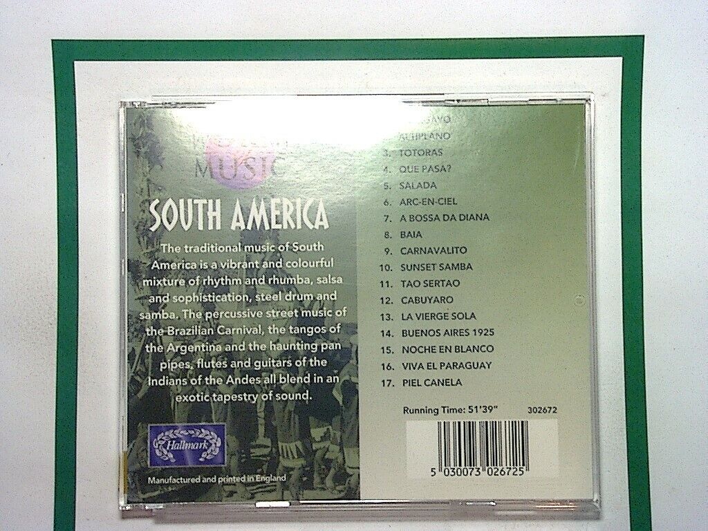 Various Artists - South America - The World Of Music (CD 1998) Mint