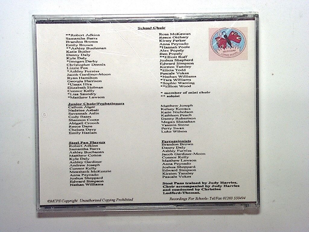 When I use My Voice To sing - Mereway Lower School Steel Pans 2002 Mint Cd
