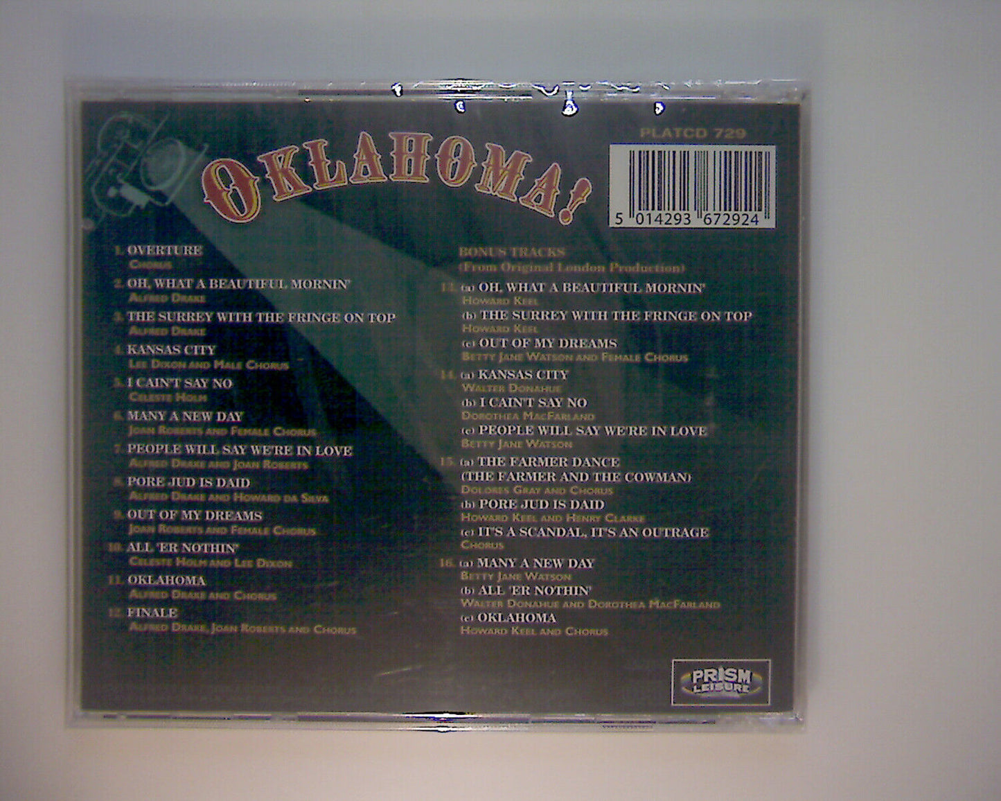 The Broadway Musicals Series: Oklahoma! CD New & Sealed