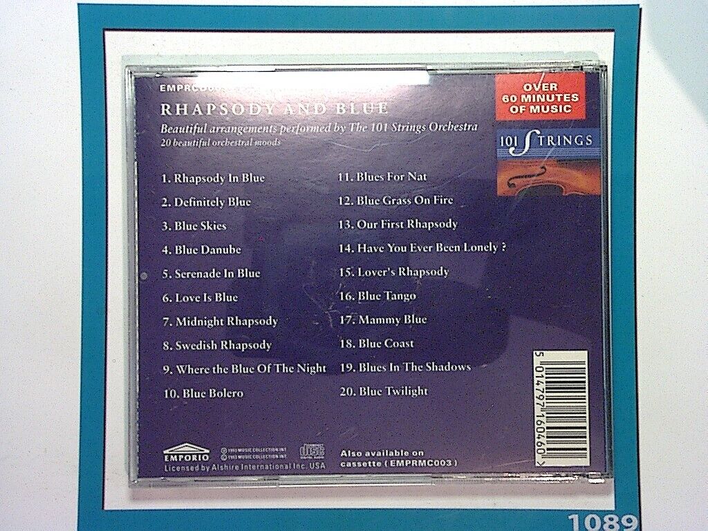 101 Strings Orchestra Rhapsody and Blues CD Mint (Gift Option)*