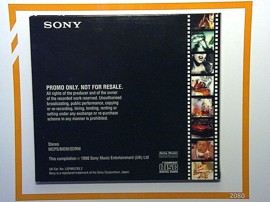 Sony Advertising Greats Soundtracks CD promo Mint
