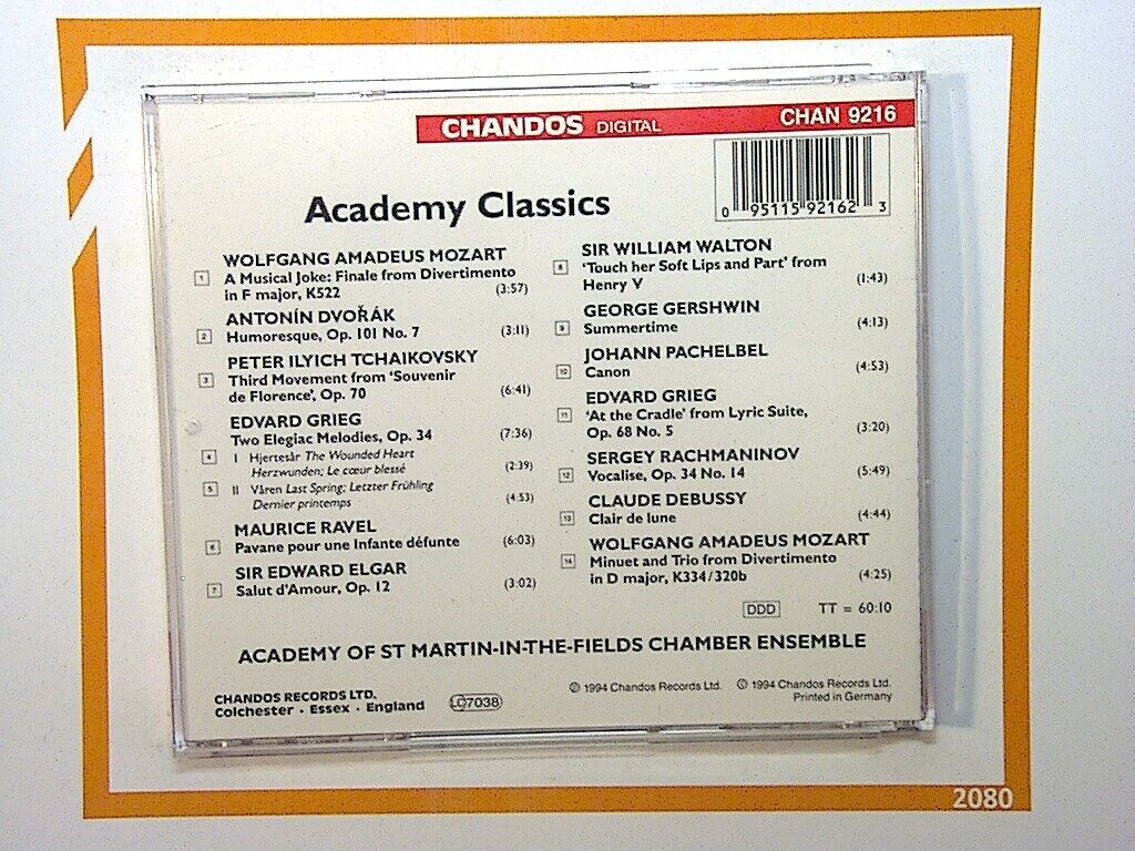 Academy of St Martin-in-the-Fields Chamber Ensemble Academy Classics CD Mint
