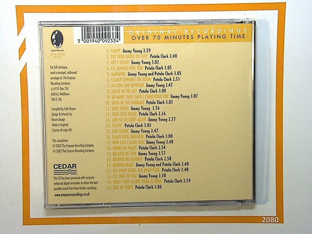 Young, Jimmy and Petula Clark Too Young CD Mint
