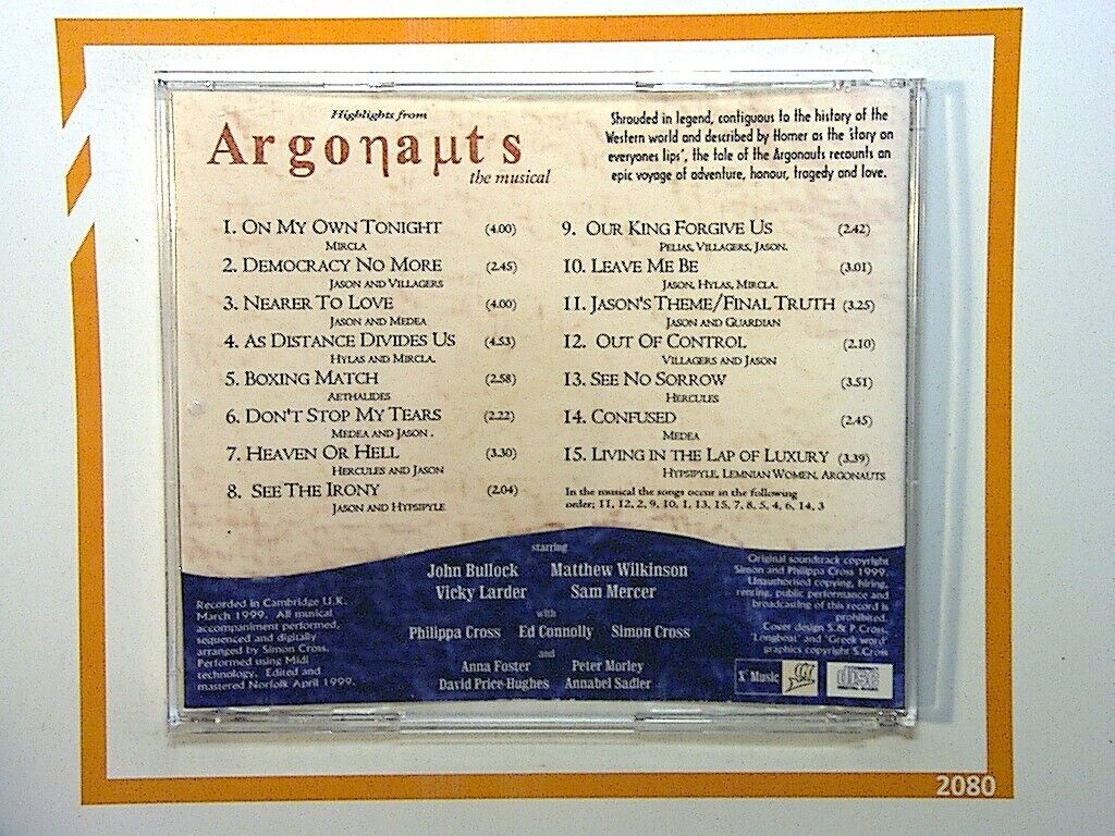 Simon & Philippa Cross highlights From The Argonauts The Musical CD Mint