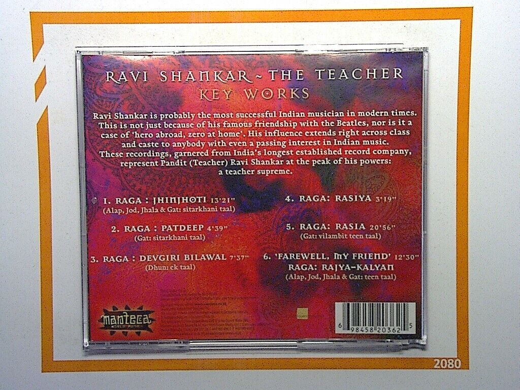 Ravi Shankar - The Teacher - Key Works 1969-1985 CD Nr Mint
