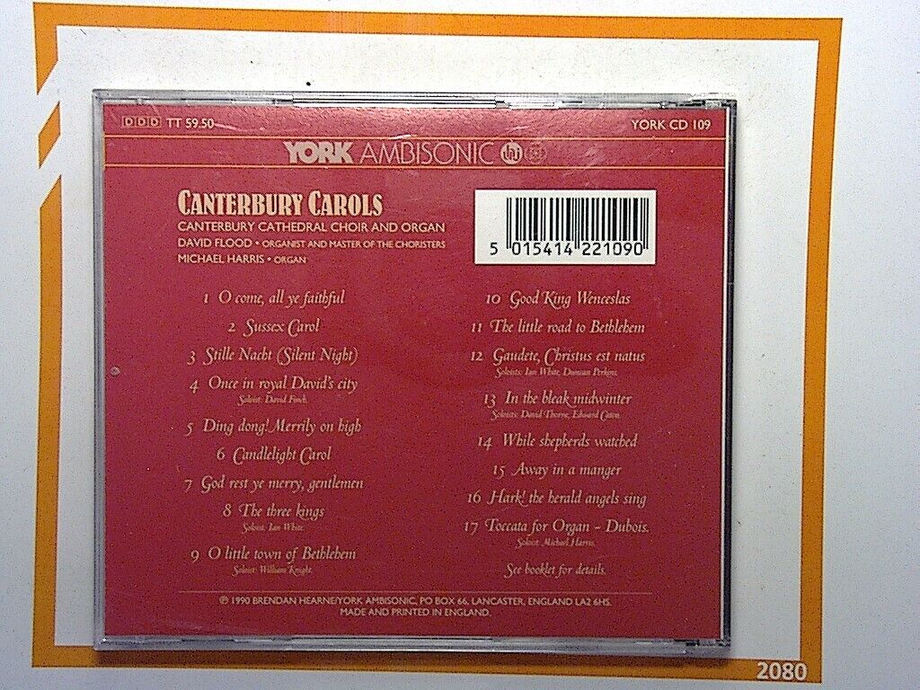 The Choir & Organ of Canterbury Cathedral - Canterbury Carols CD Mint