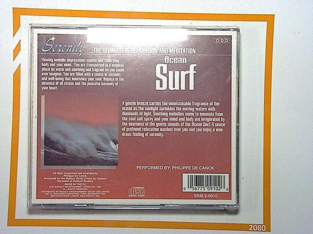 Philippe De Canck Serenity - Ocean Surf CD Mint