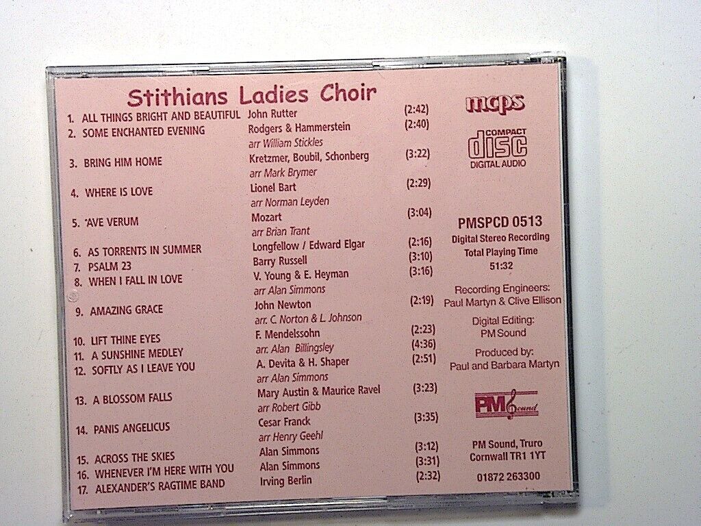 Stithians Ladies Choir A Blossom Falls' CD Mint