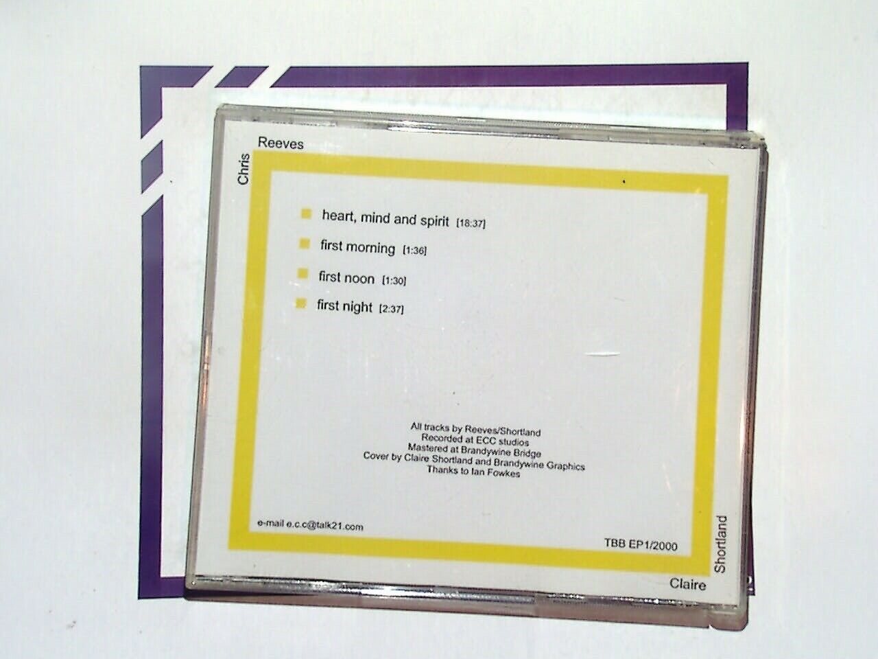 The Electric Control Centre Chris Reeves Escape for 1472 Seconds EP CD