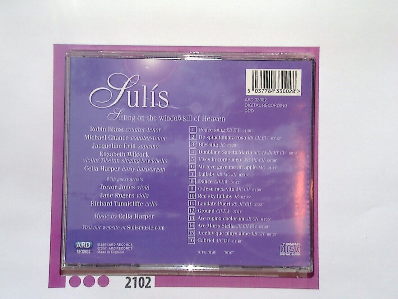 Various - Sulius Sitting on the windowsill of Heaven CD Mint