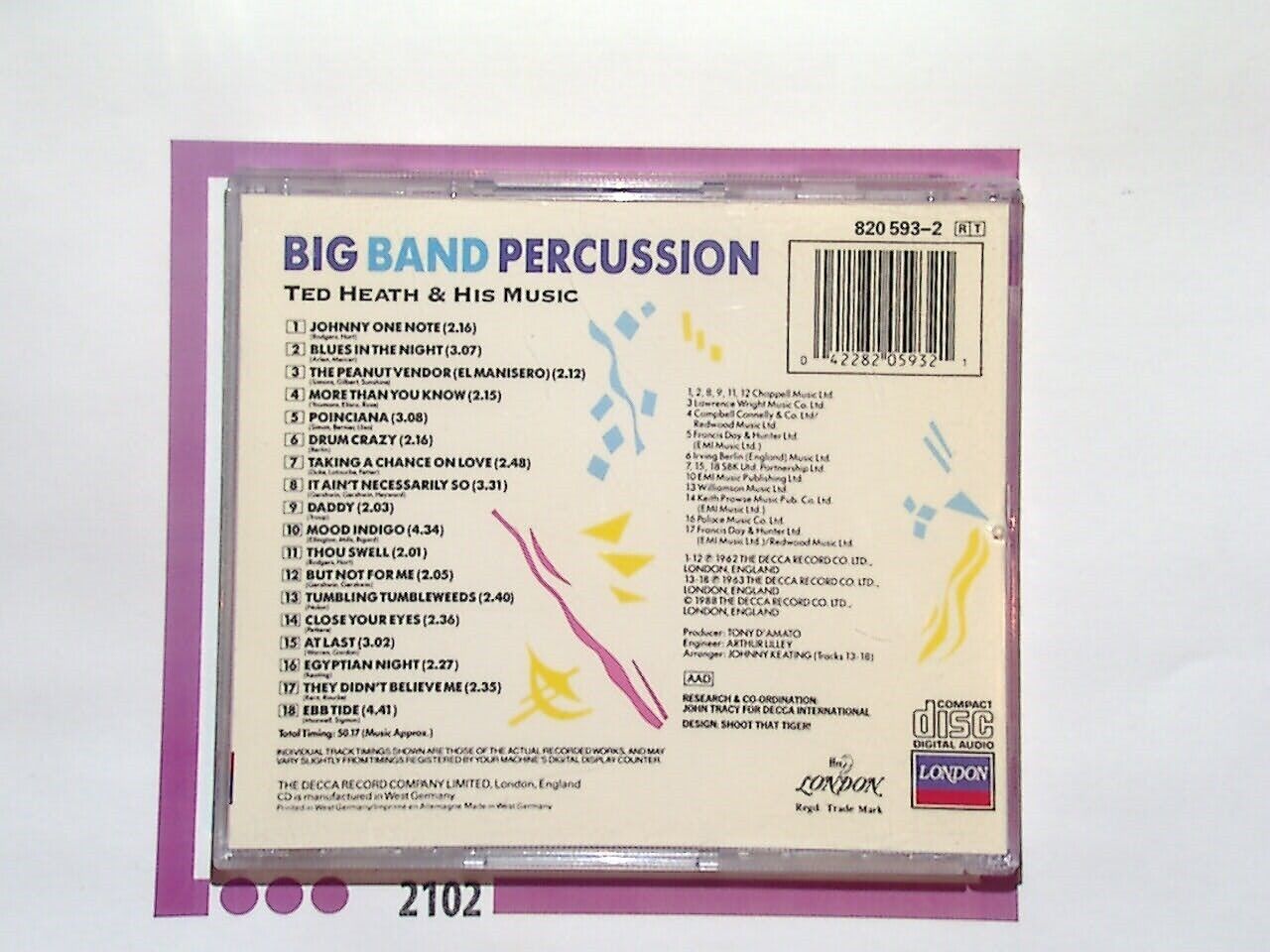 Ted Heath & his Music Big Band Percussion CD Mint