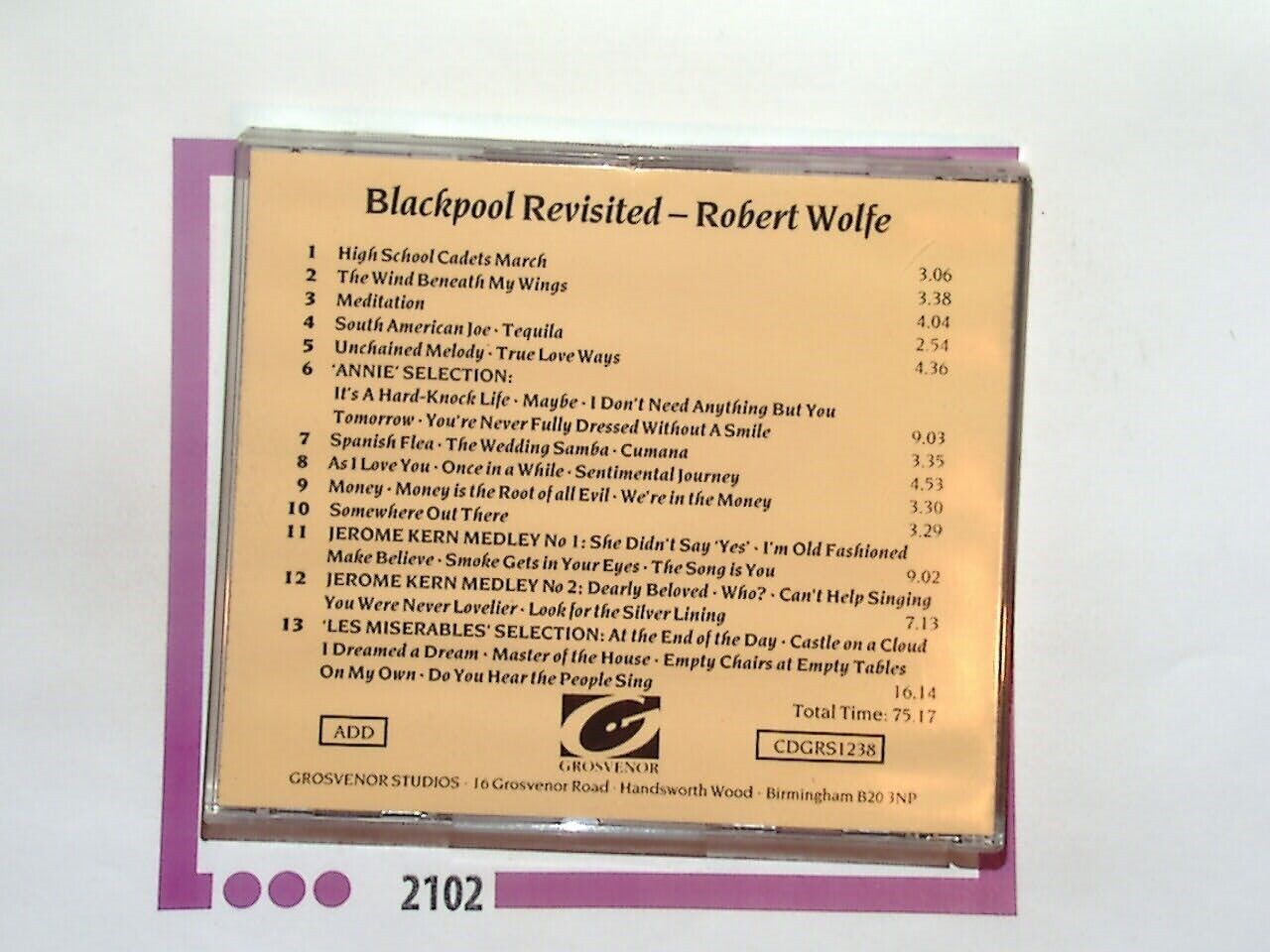 Robert Wolfe Blackpool Revisited CD Mint