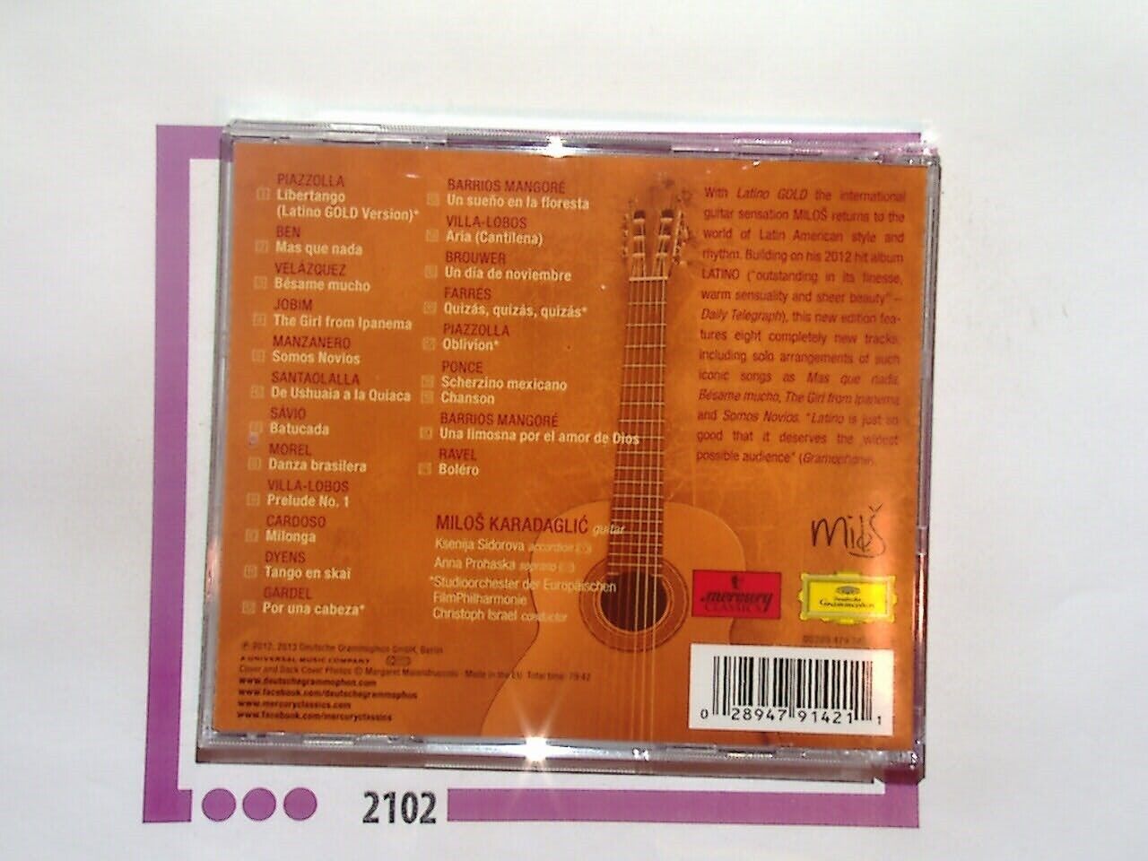 Milos Karadaglic Latino Gold CD Mint