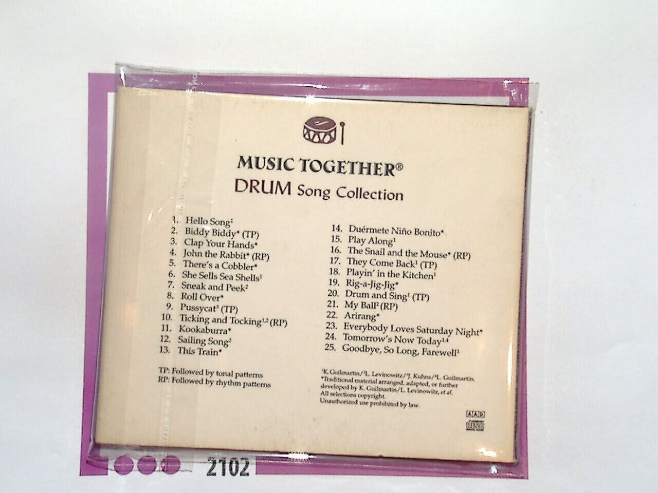 Music Together Drum Song Collection CD Nr Mint