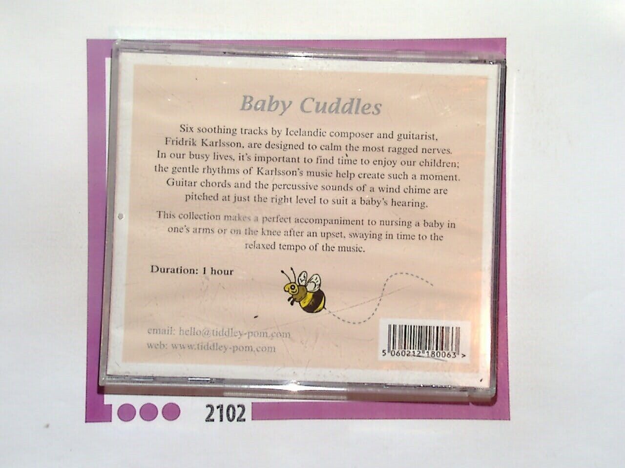 Tiddley Pom Baby Cuddles Beautiful Calming Spa Music CD VGC