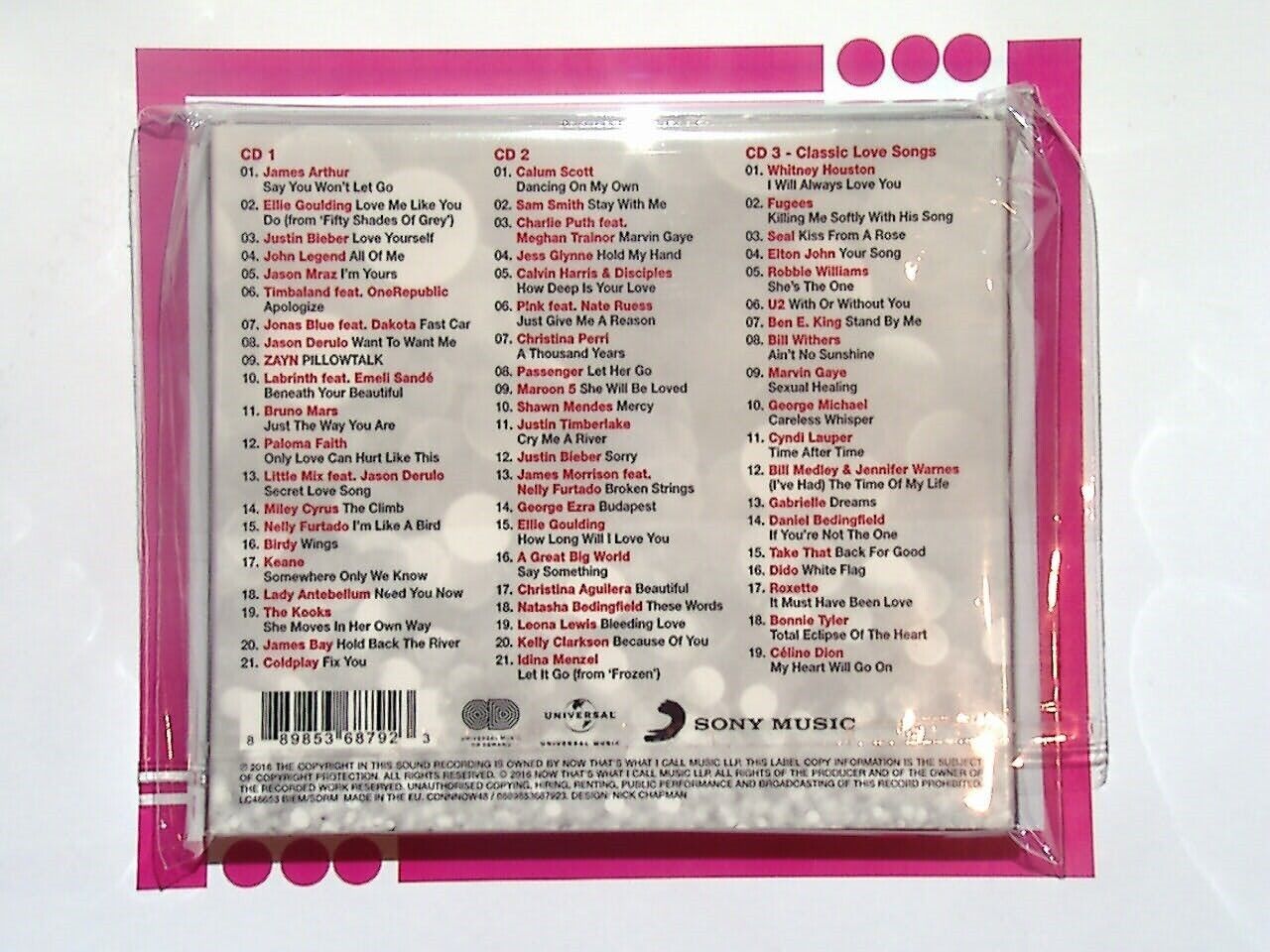 Various - Now That's What I Call Love 2016 3CD Mint