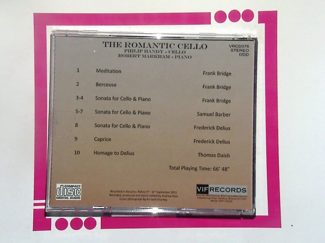 Philip Handy Robert Markham The Romantic Cello Mint
