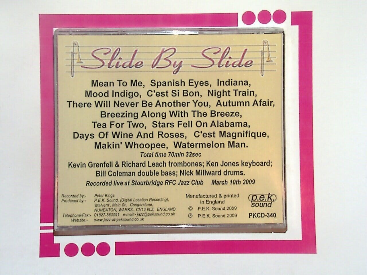 Slide By Slide Live and Kickin' CD Mint
