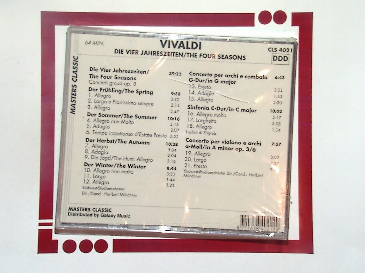Vivaldi The Four Seasons CD New & Sealed
