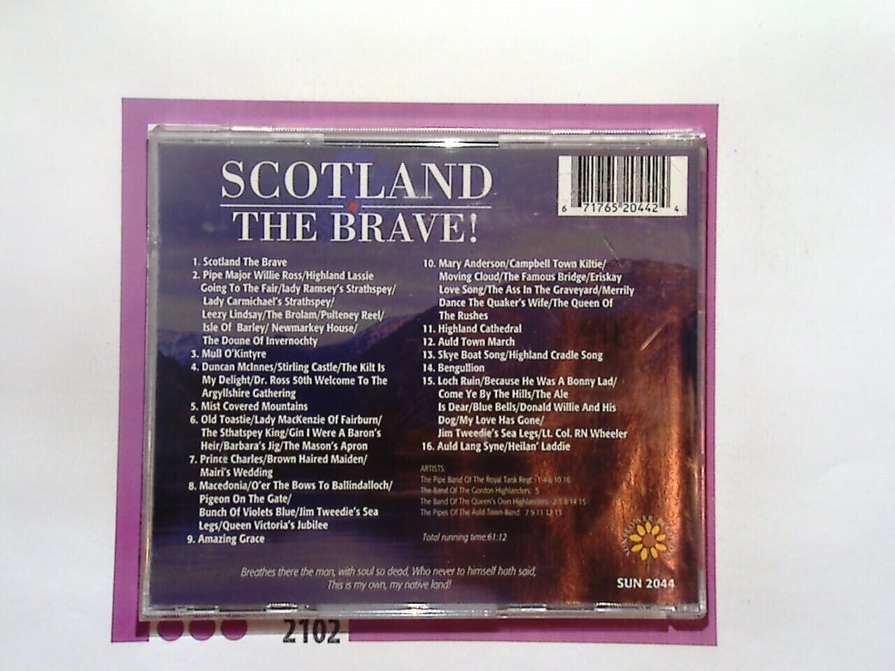 Various Scotland the Brave CD Mint