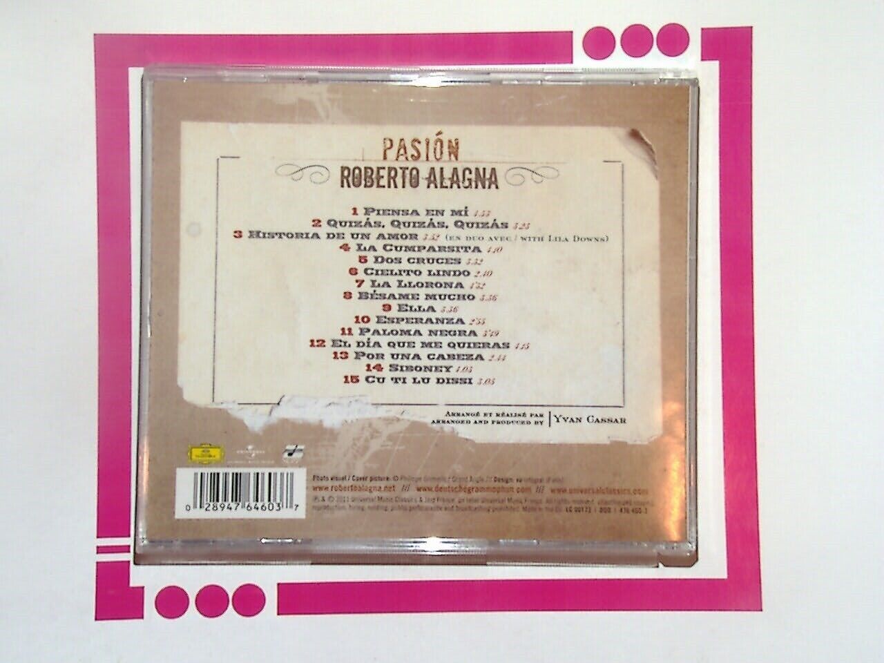 Roberto Alagna – Pasion CD Mint