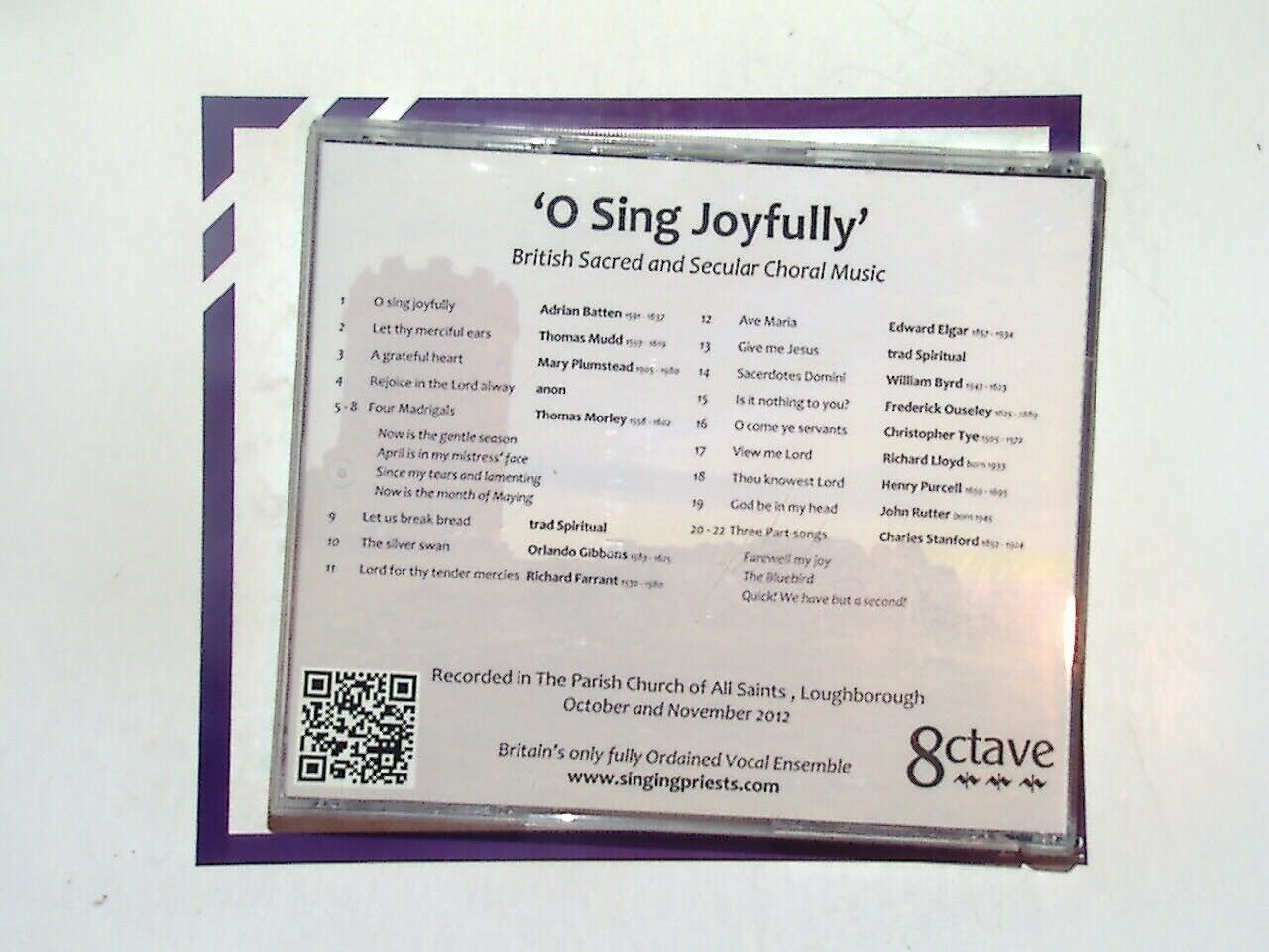8ctave O Sing Joyfully CD Nr Mint