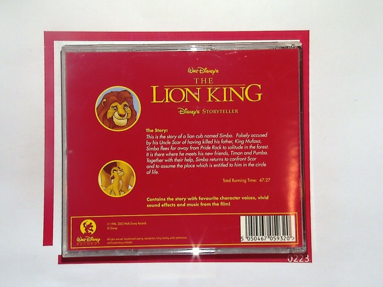 The Lion King Storyteller CD Mint