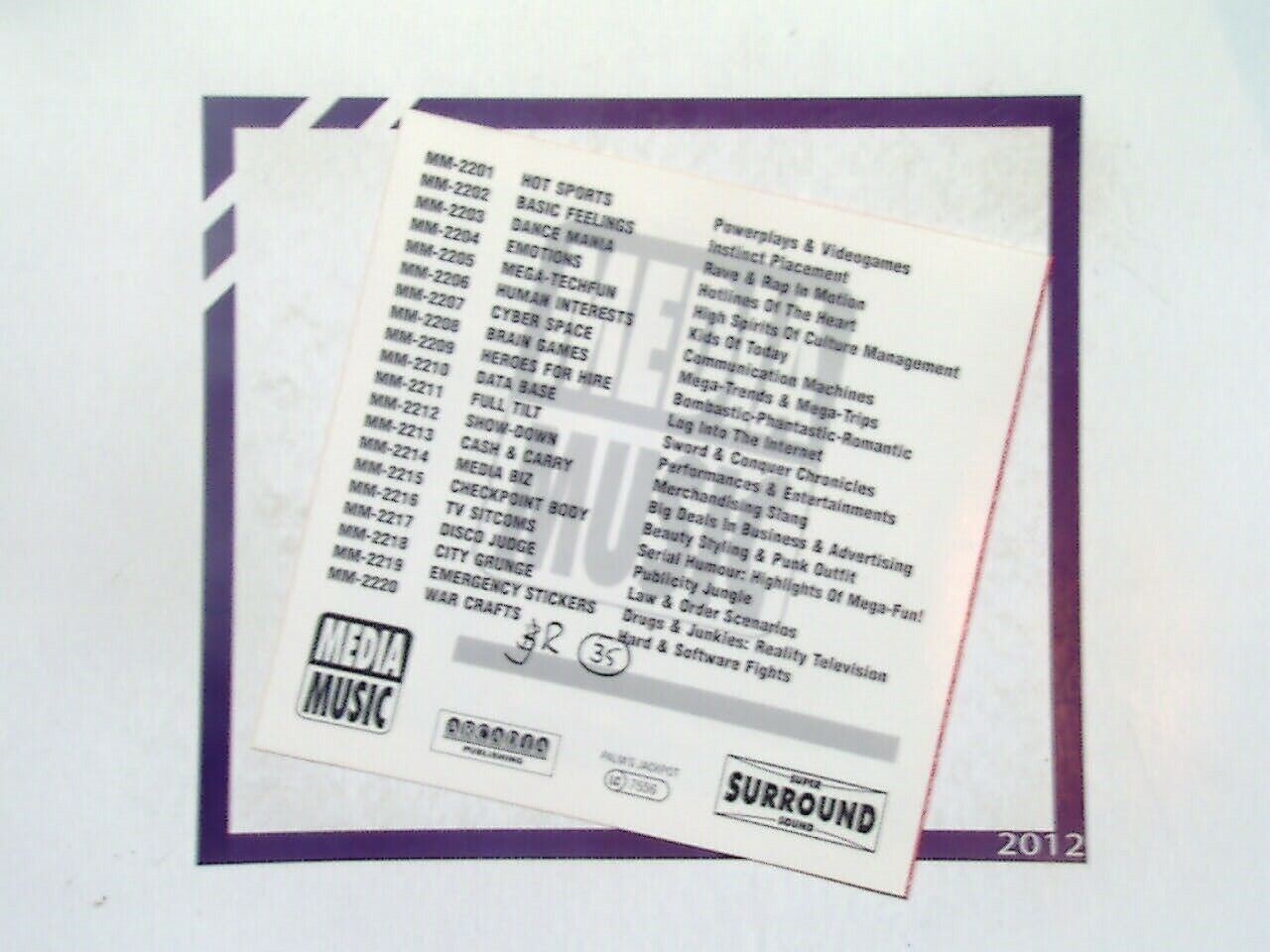 Media Music Basic Feelings - Instinct Placement MM-2202 Production CD Mint