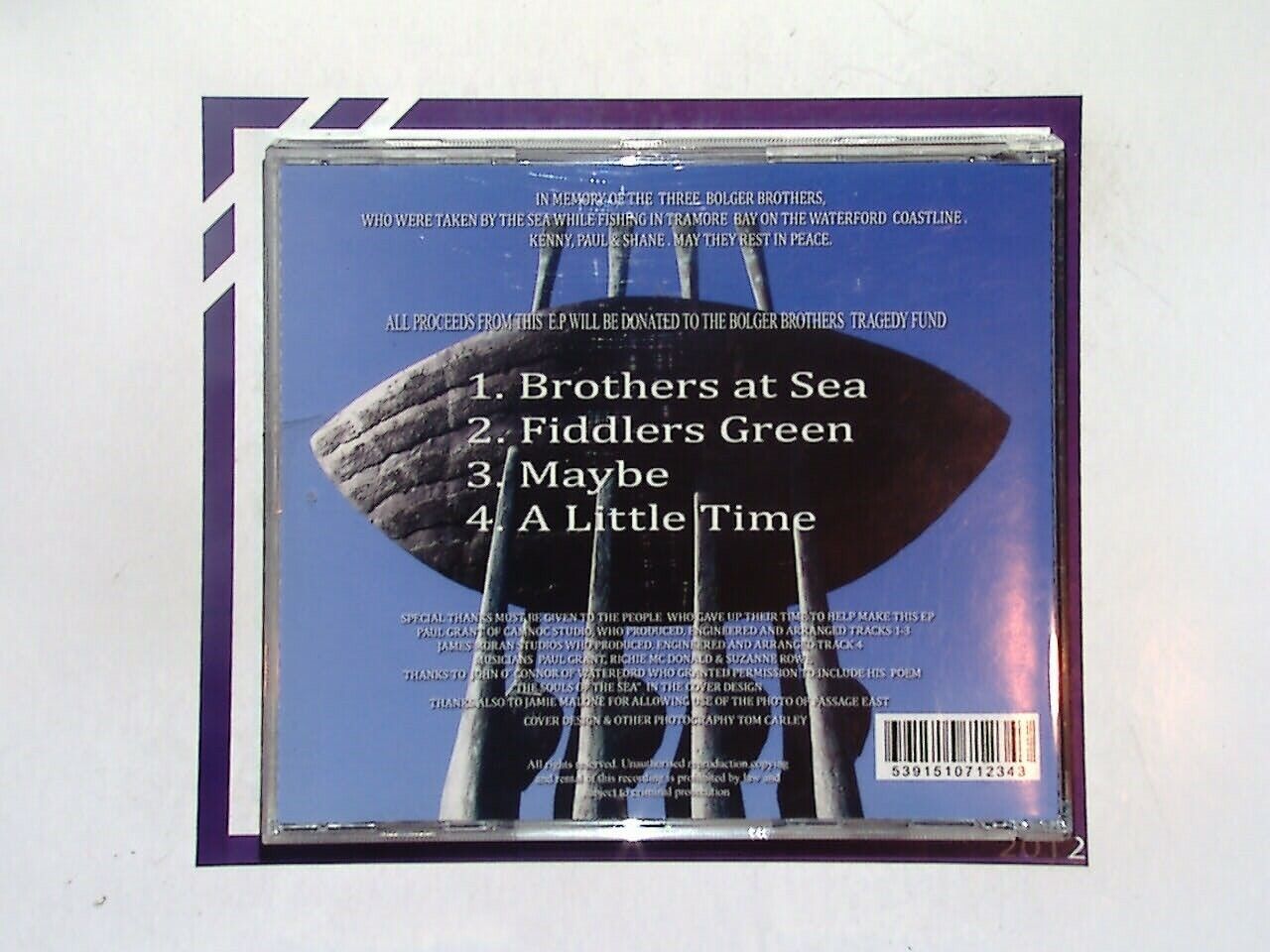 Tom Carley & Friends Brothers at Sea EP CD Nr Mint