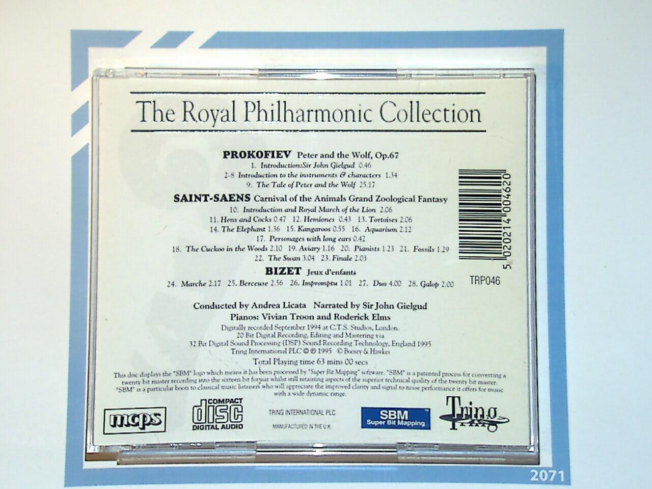 The Royal Philharmonic Collection Peter & The Wolf Sir John Gielgud CD Nr Mint