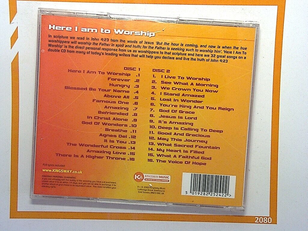 Various Artists Here I Am to Worship 1 2CD Nr Mint