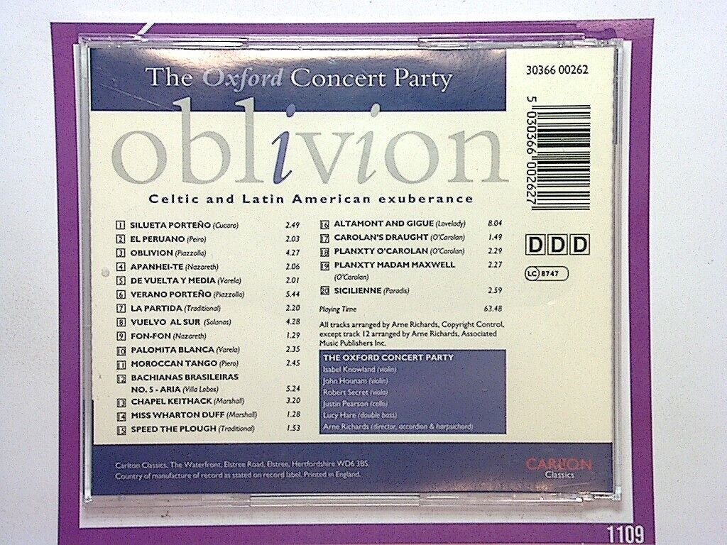 Oxford Concert Party Oblivion CD