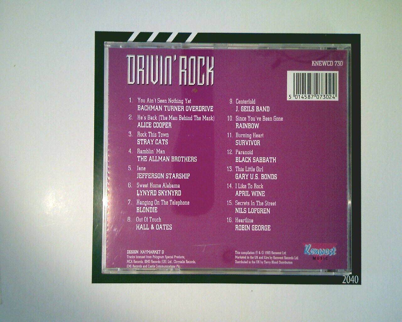 Various Artists	Drivin' Rock 2 CD VGC