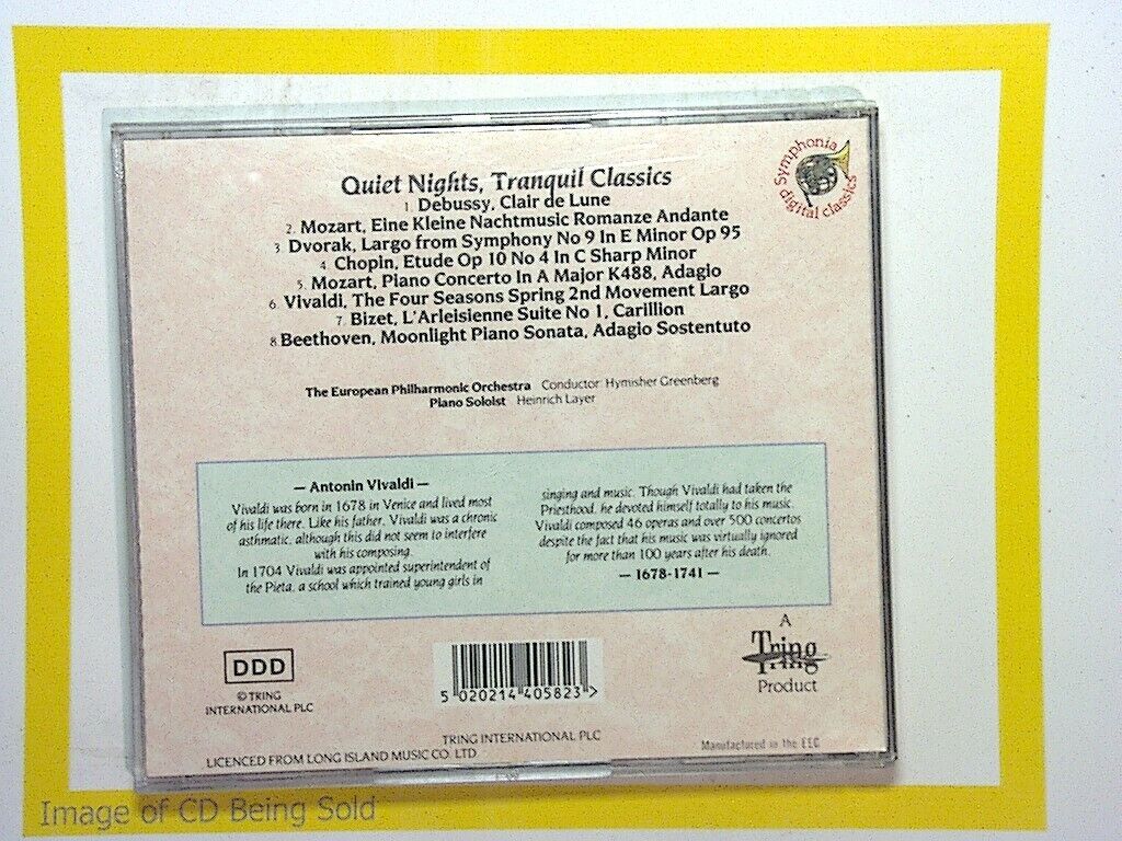 Quiet Nights; Tranquil Classics European Philharmonic Orchestra CD Mint