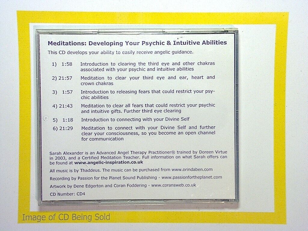 sarah Alexander Meditations Strengthen Your Psychic Abilities CD Mint