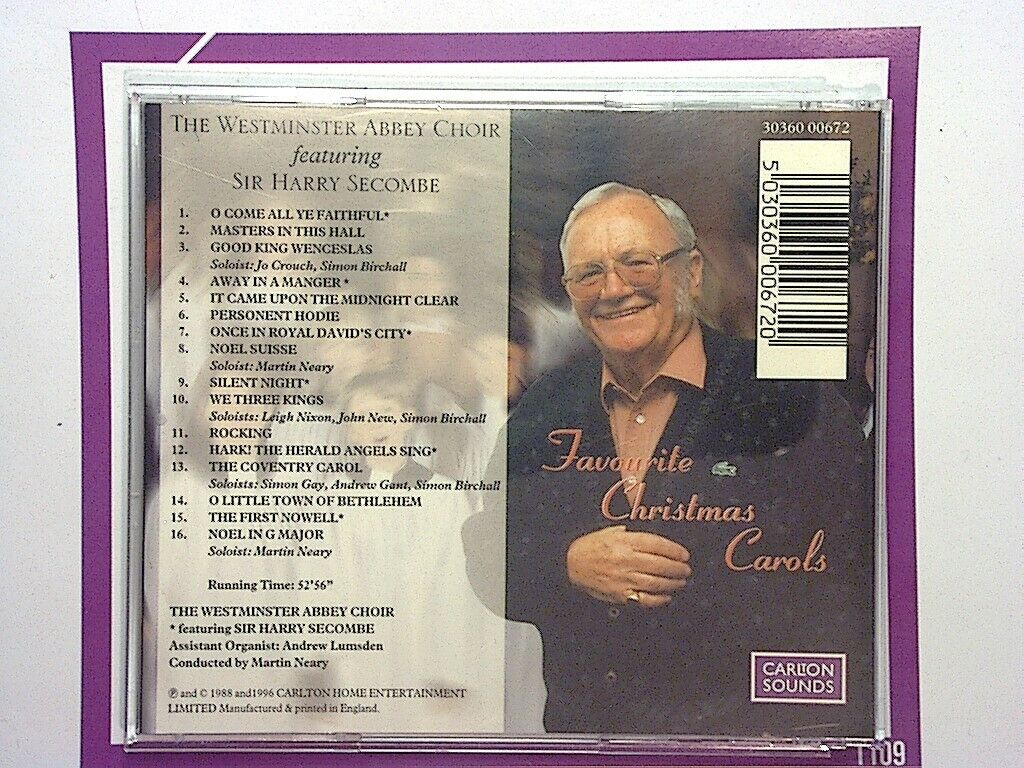 Westminster Abbey Choir Ft Harry Secombe Favourite Christmas Carols CD Nr Mint