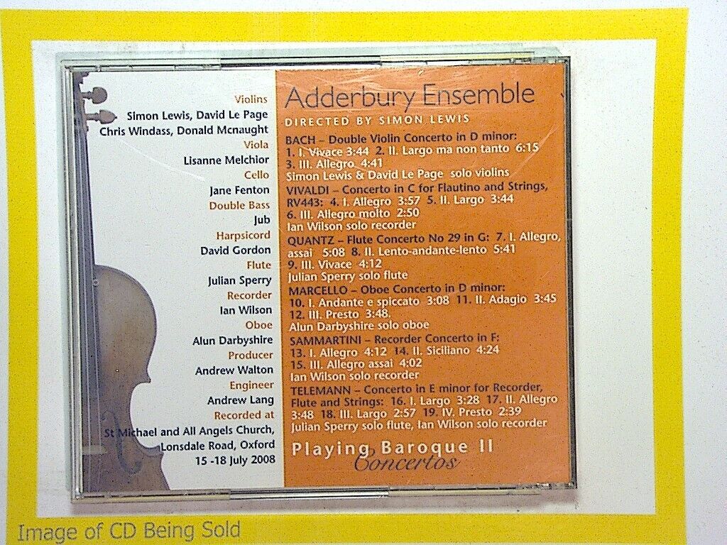 Adderbury Ensemble Playing Baroque II Concertos CD VGC