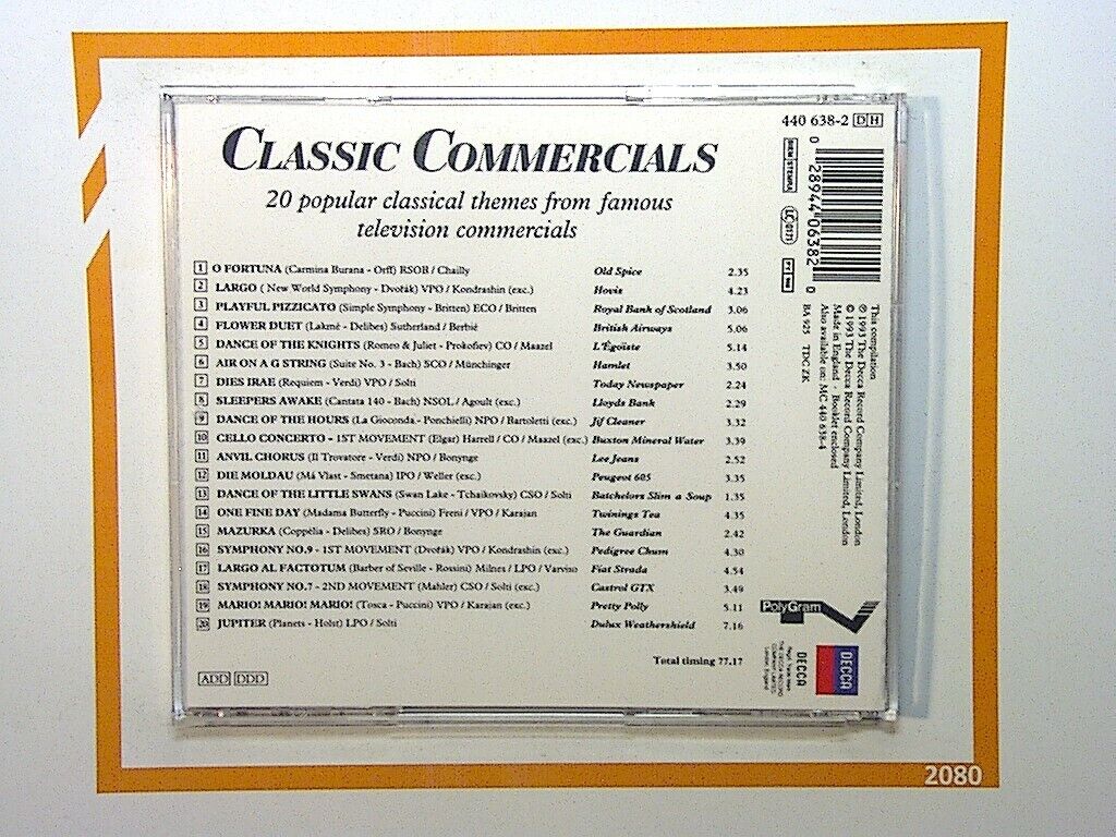 Various Artists	Classic Commercials CD VGC