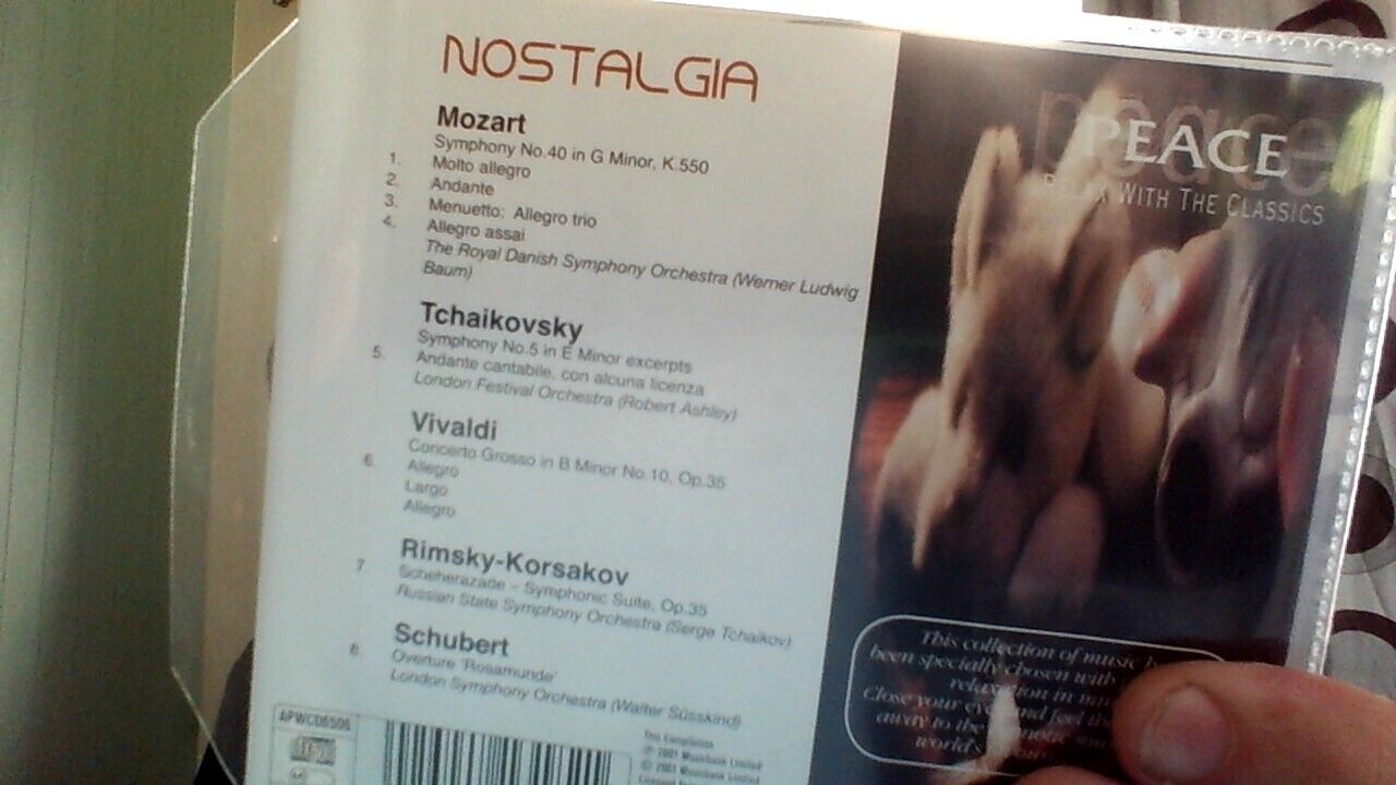 Various Nostalgia - Peace: Relax With The Classics CD Mint