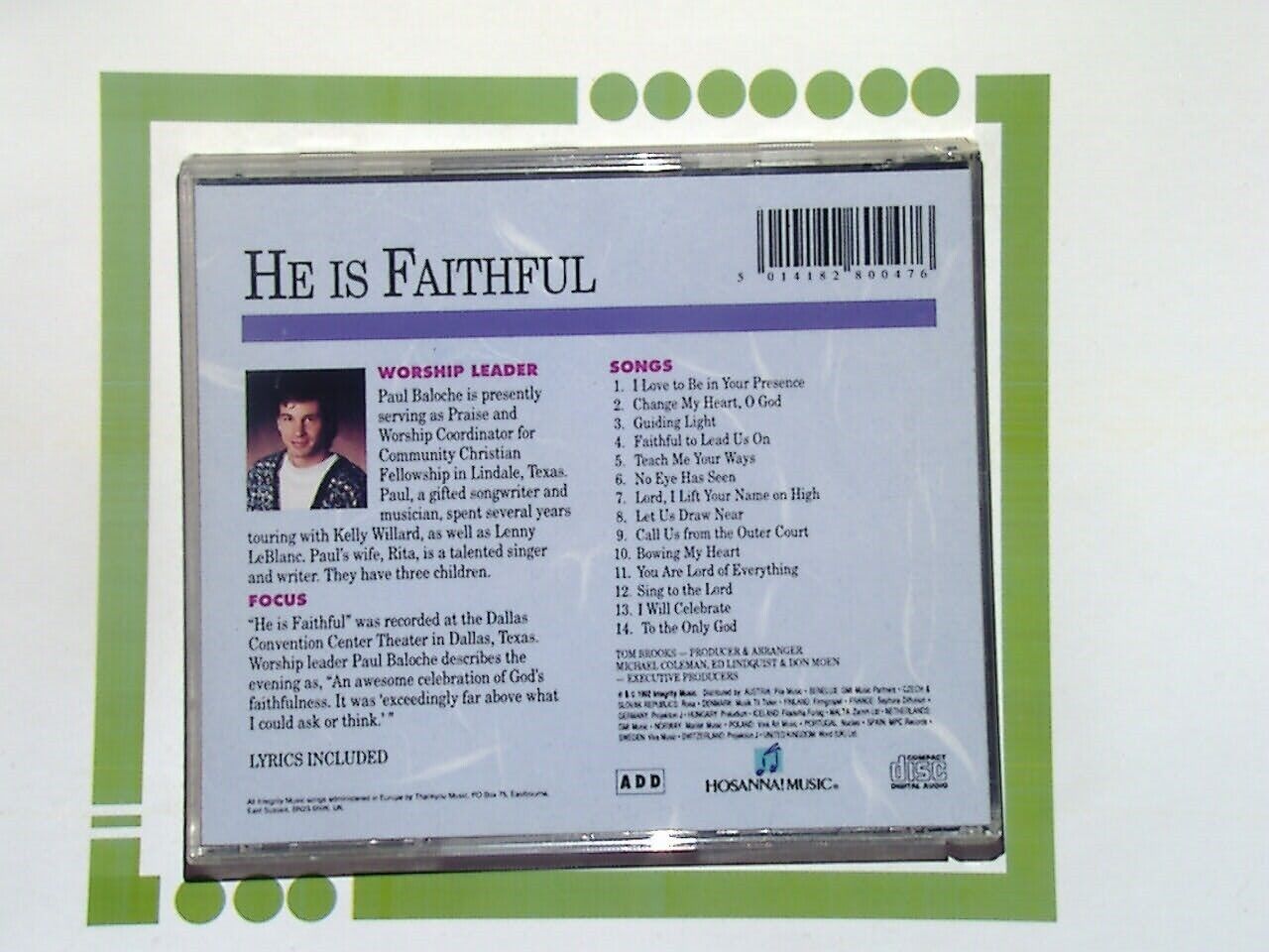 Paul Baloche He Is Faithful CD Nr Mint
