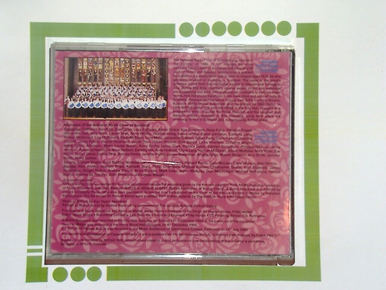 National Youth Choir of Scotland A Burns Sequence John gardner CD Mint