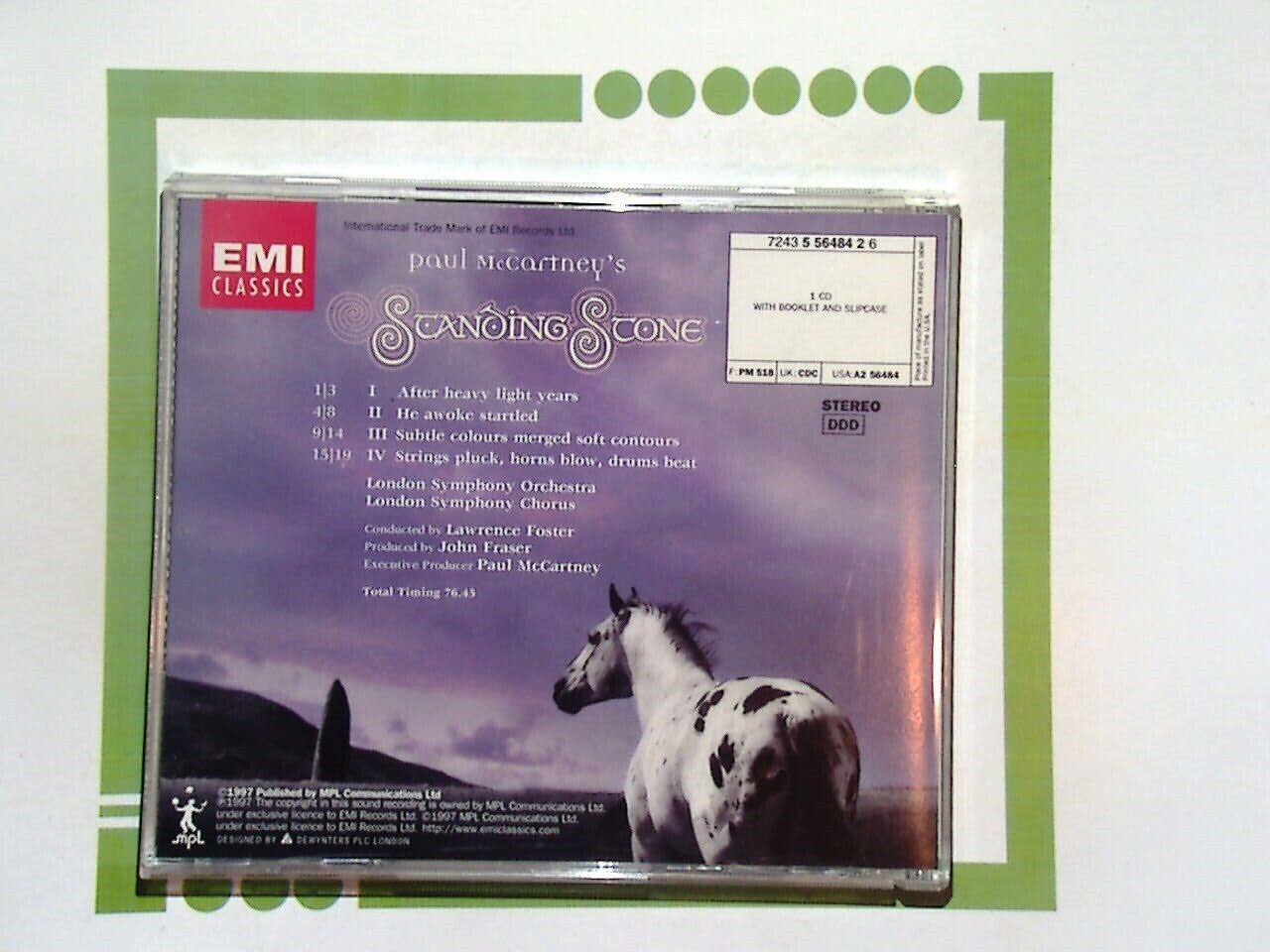 Paul McCartney's Standing Stone CD Mint