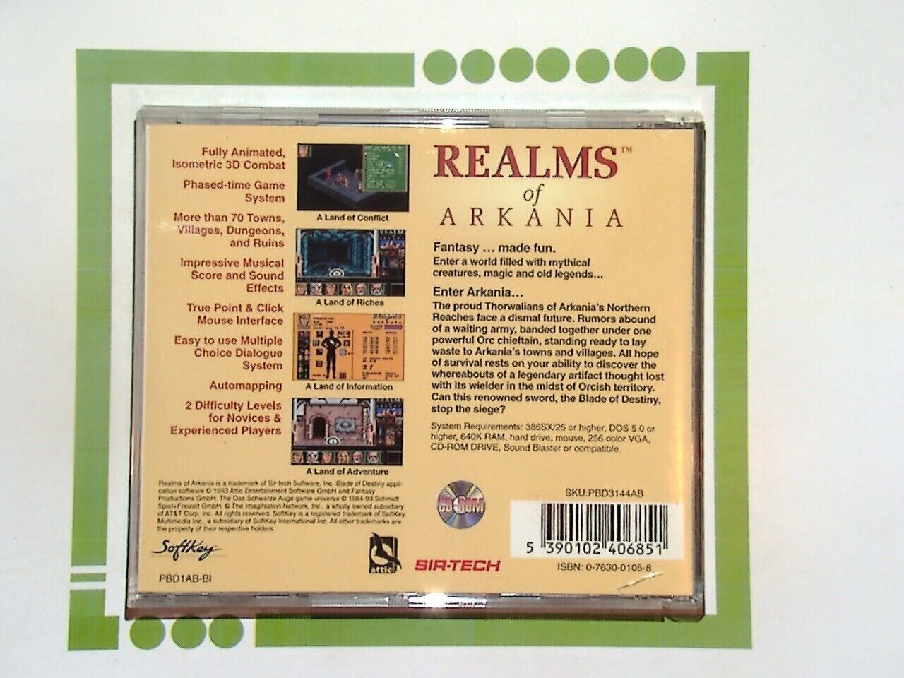 Realms of Arkania PC CD-Rom Mint
