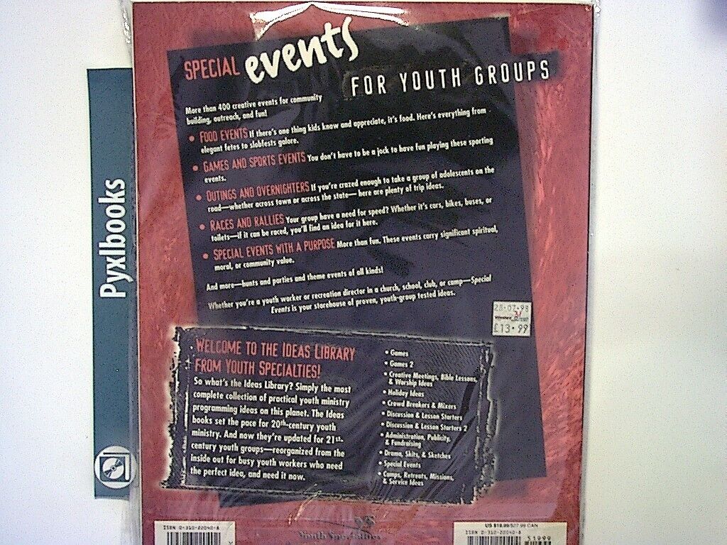 Youth Specialties - Special Events (The Ideas Library Book 14) NEW