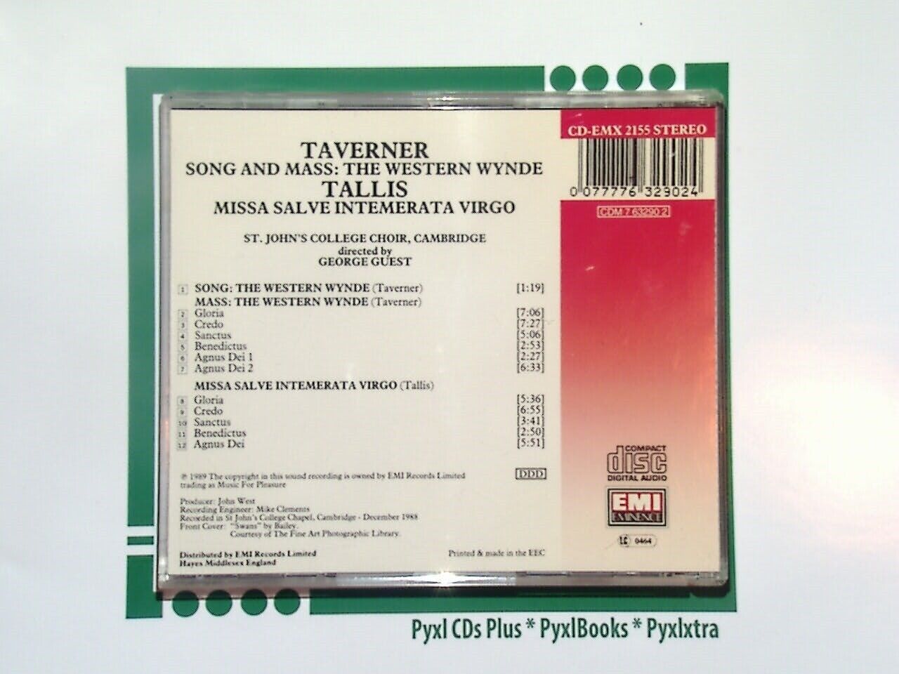 St John's College Choir Taverner Song & Mass / Tallis Missa Salve Intermera Mnt