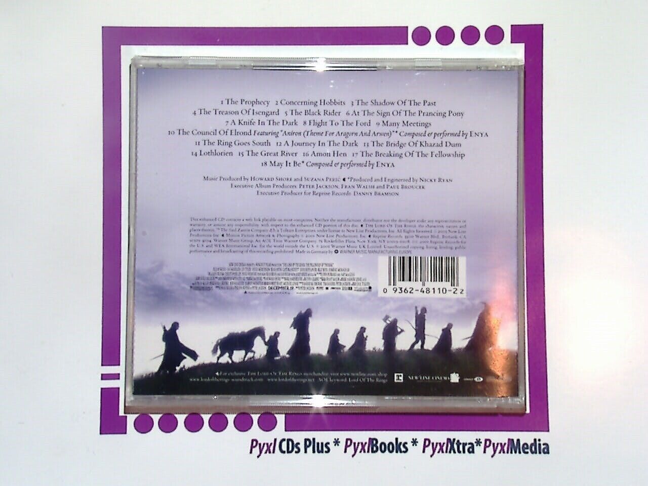 The Lord of the Rings: Fellowship of the Ring Original Soundtrack CD Mint