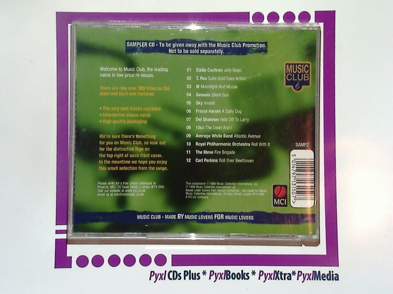 Various - Music Club Rock & Pop Sampler CD Nr Mint