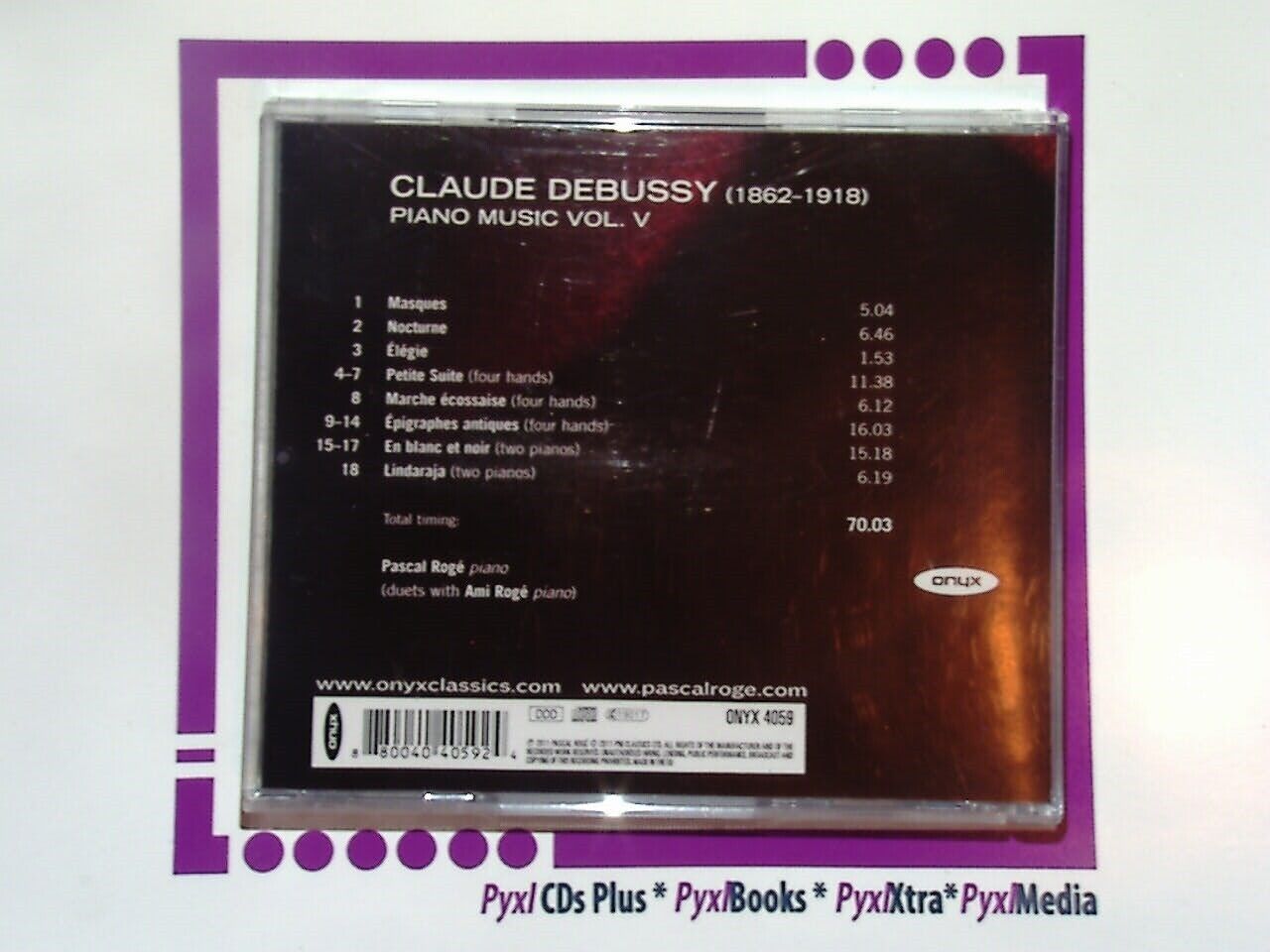 Pascal & Ami Roge Debussy: Petite Suite; Épigraphes Antiques CD Mint