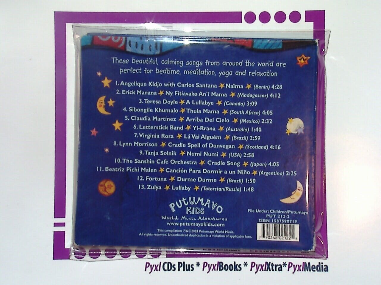 Putomayo Presents Dreamland World Lullabies & Soothing Songs CD Mint